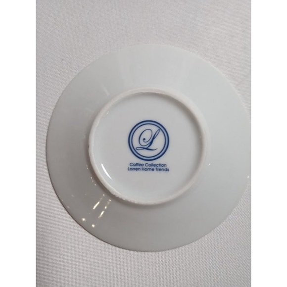Lorren Home Trends Coffee Collection Mini Cup and Plate Set w/Rack - Picture 6 of 6